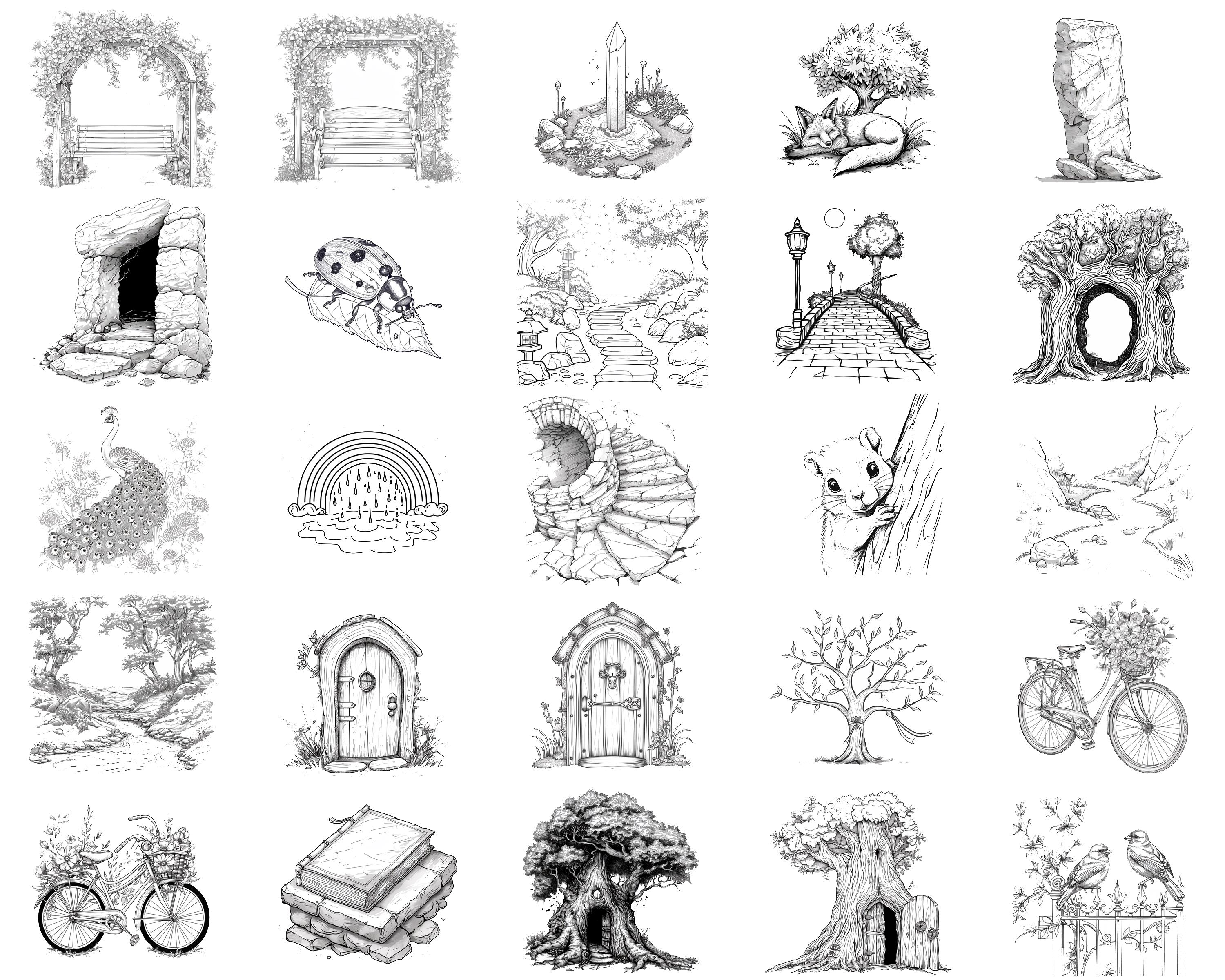 100+ Secret Garden Procreate Stamps | Procreate Brushes | Instant ...