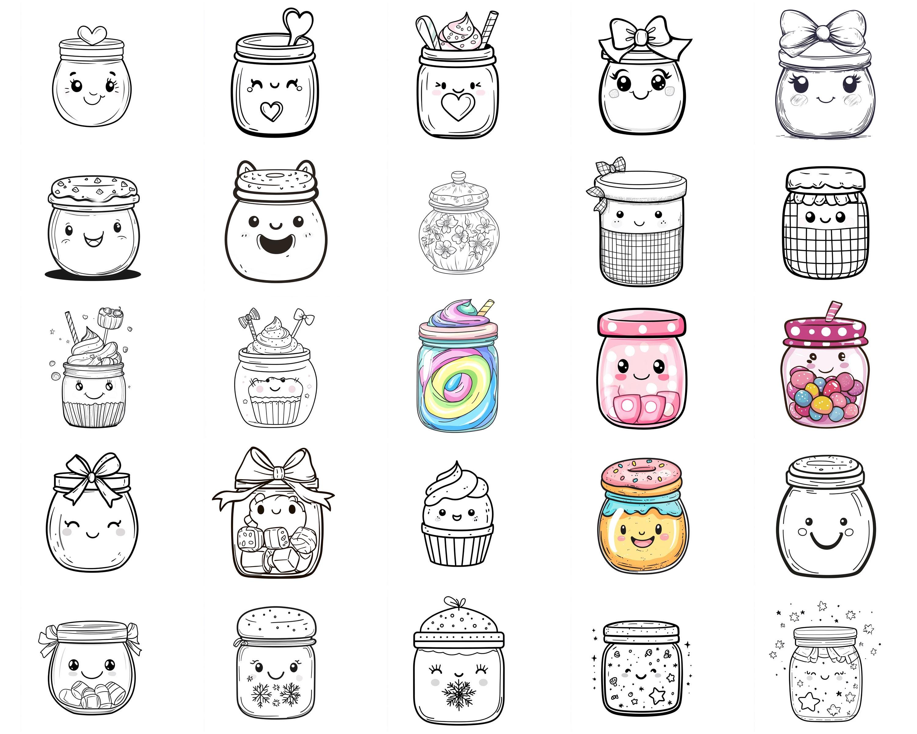 100+ Kawaii Candy Jar Procreate Stamps | Procreate Brushes | Instant ...