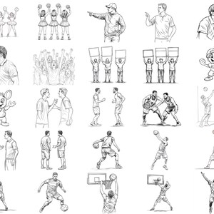 120+ Basketball Procreate Stamps | Procreate Brushes | Instant Digital ...