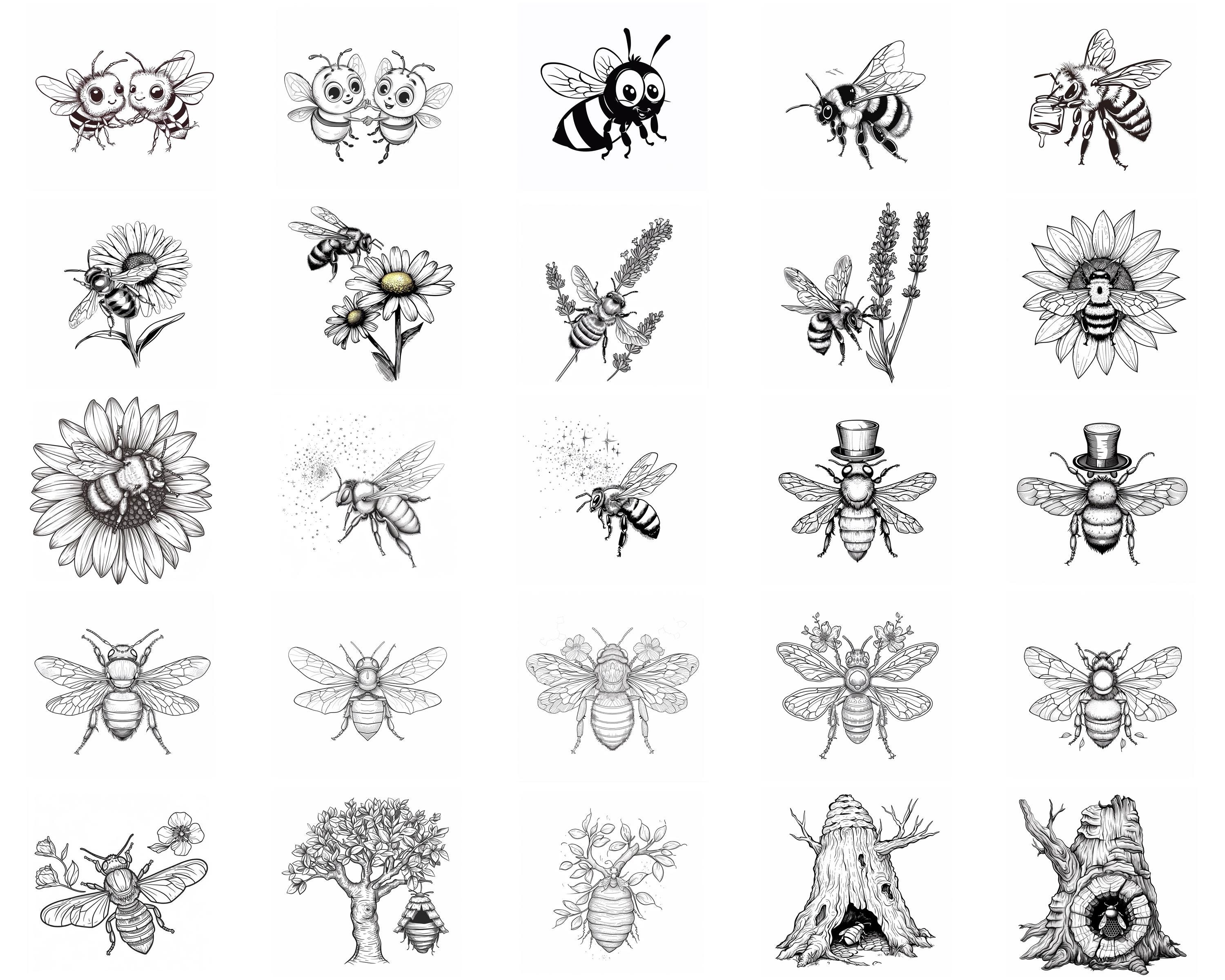 100+ Beehive and Bees Procreate Stamps | Procreate Brushes | Instant ...