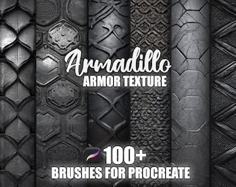 Armadillo Armor Procreate Brushes: 100+ Seamless Texture Patterns (Digital Download)