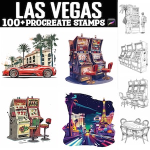 100+ Las Vegas Procreate Stamps | Procreate Brushes | Instant Digital Download