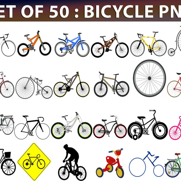 Bicycles Clip Art - Etsy