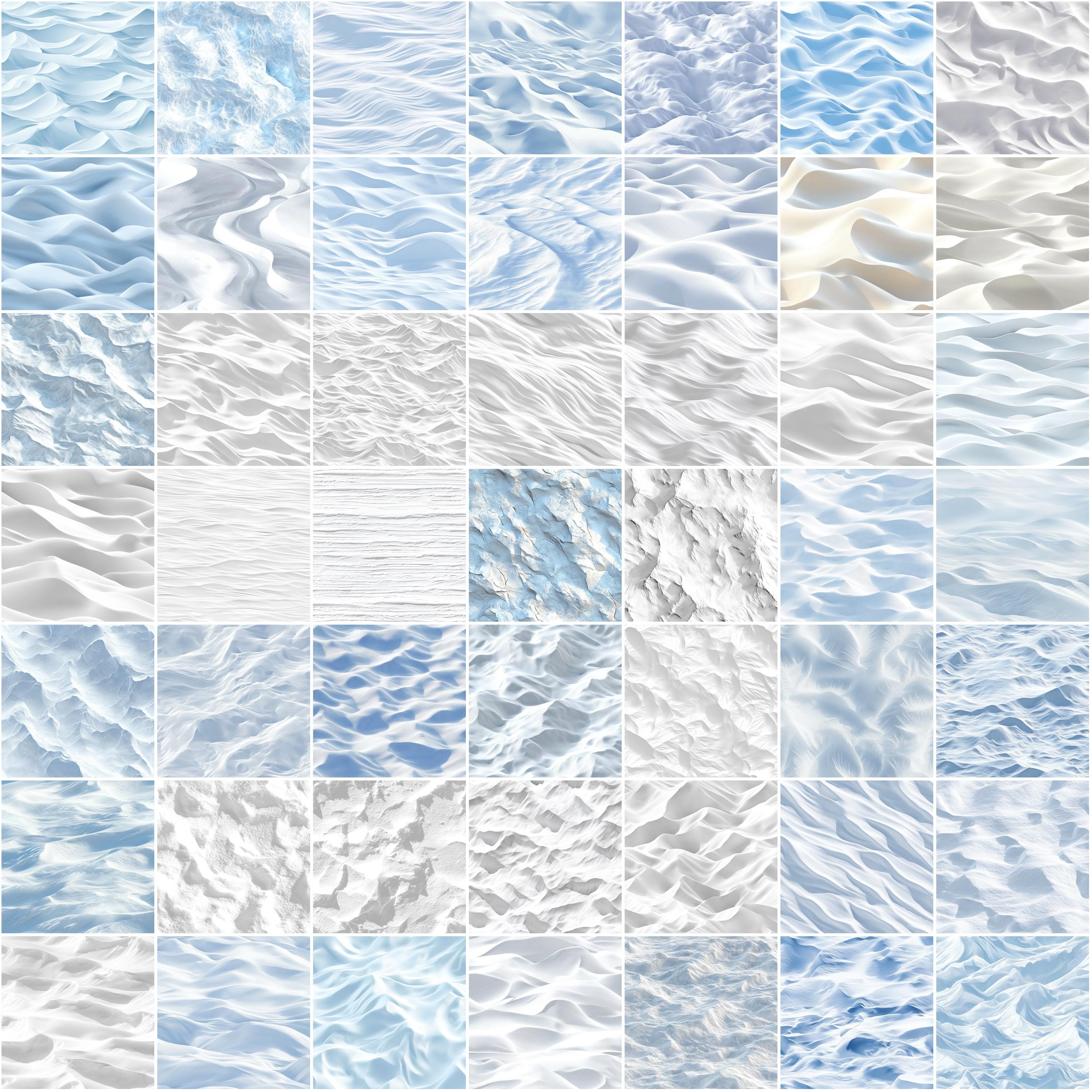 Snow Texture Procreate Brushes: 100+ Wind-blown Seamless Patterns ...