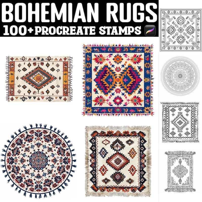Bohemian Rug - Etsy