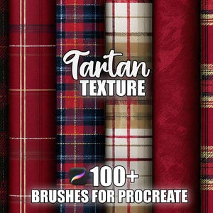Tartan Texture Procreate Brushes: 100+ Seamless Plaid Patterns (Digital Download)
