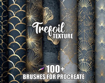 Trefoil Texture Procreate Brushes: 100+ Seamless Gothic Patterns (Instant Download)