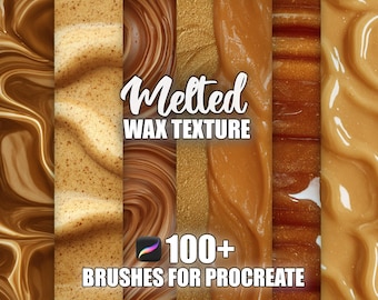 Pinceaux Procreate à texture de cire fondue : effets de goutte transparents (téléchargement instantané)