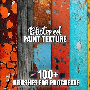 Blistered Paint Texture Procreate Brushes: Seamless Aged Effects (Digital Download)