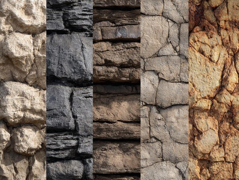 Stone Texture Procreate Brushes: Seamless Patterns (digital Download ...