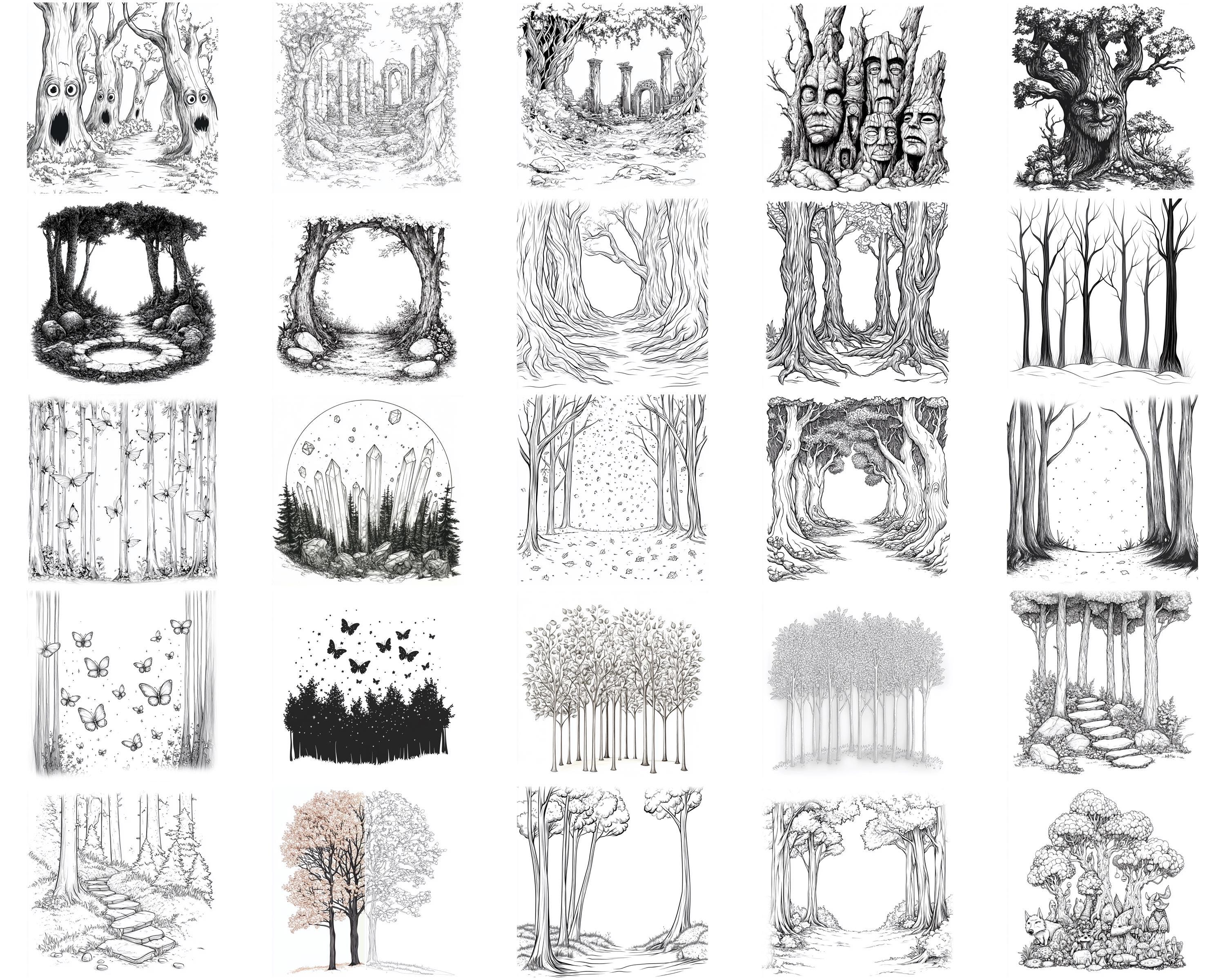 100+ Magical Forest Procreate Stamps | Procreate Brushes | Instant ...