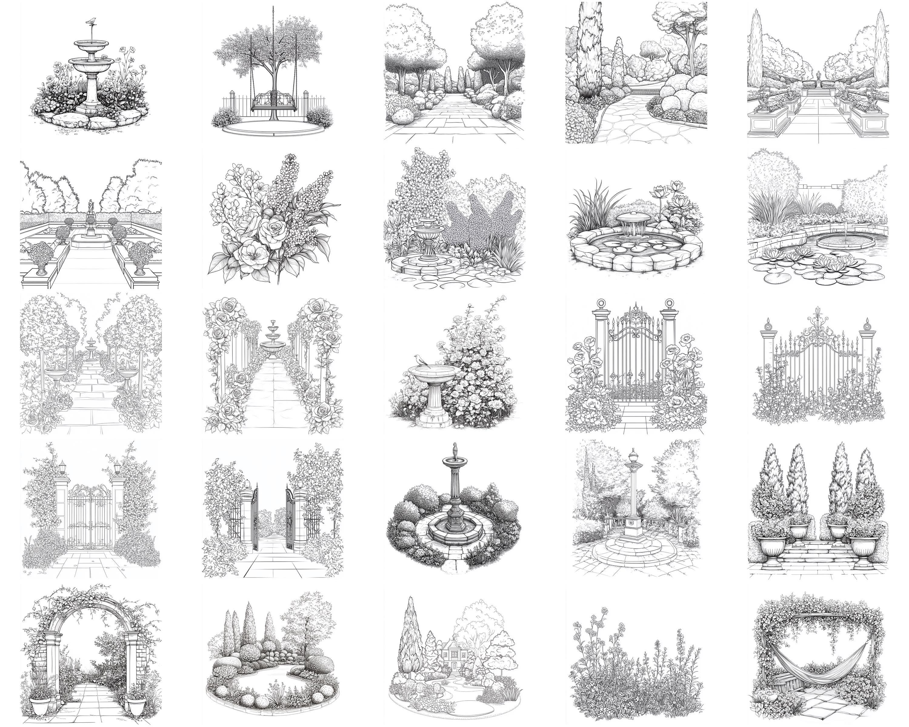 100+ Victorian Garden Procreate Stamps | Procreate Brushes | Instant ...