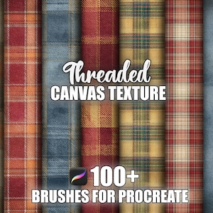 Canvas Texture Procreate Brushes: 100+ Seamless Threaded Patterns (Instant Download)