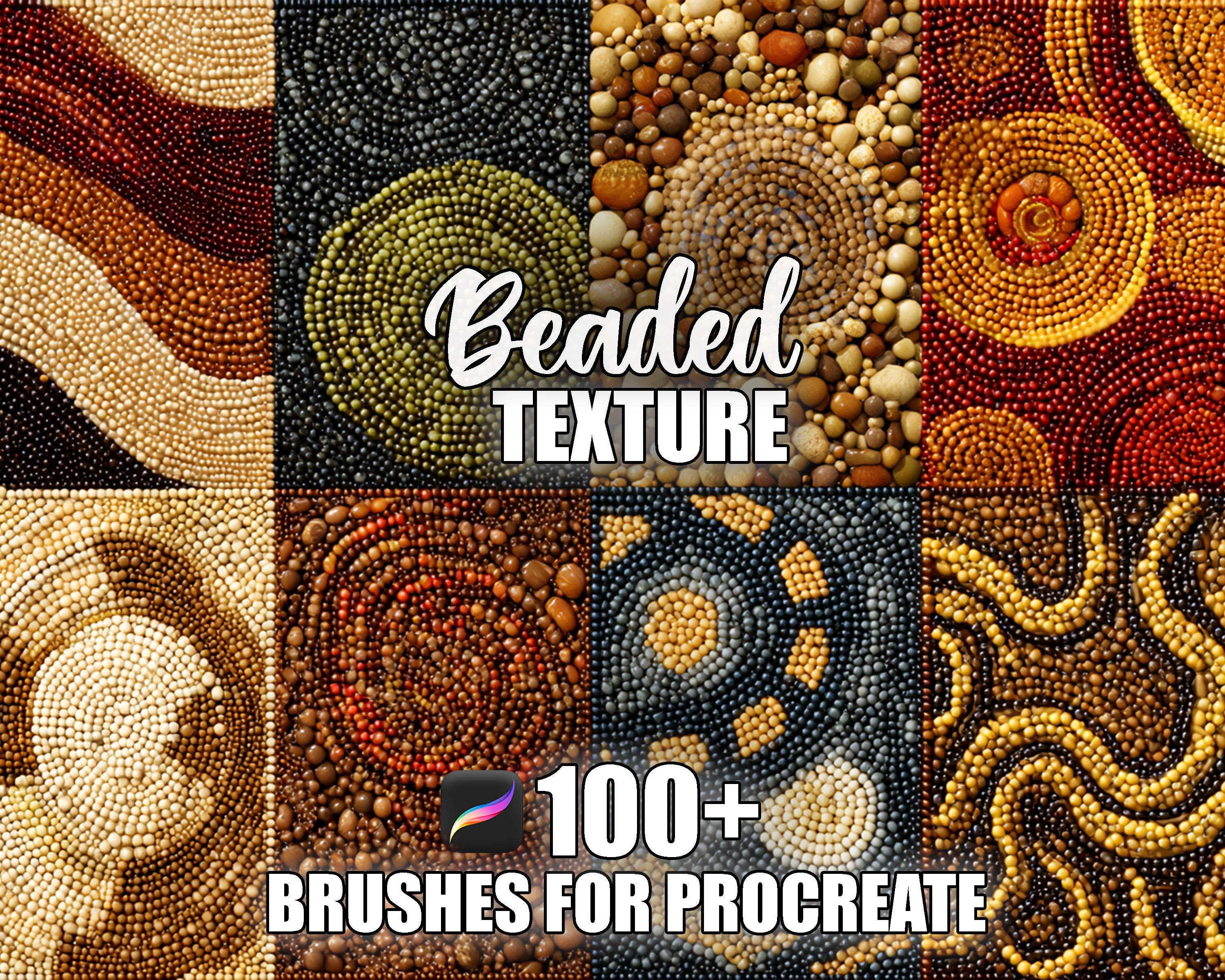 Beaded Texture Procreate Brushes: Seamless Pattern Brush Set (digital ...