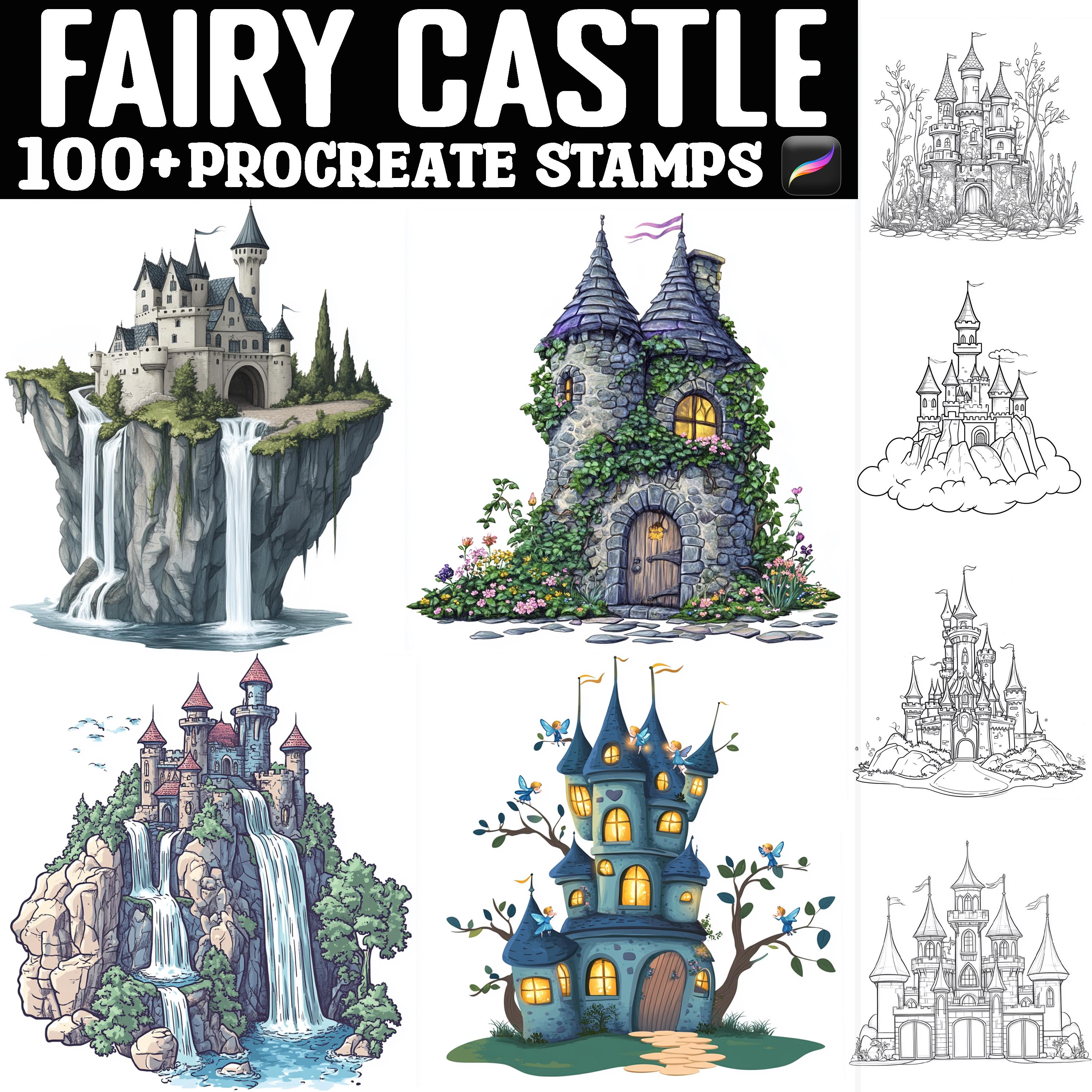 100+ Fairy Castle Procreate Stamps | Procreate Brushes | Instant ...