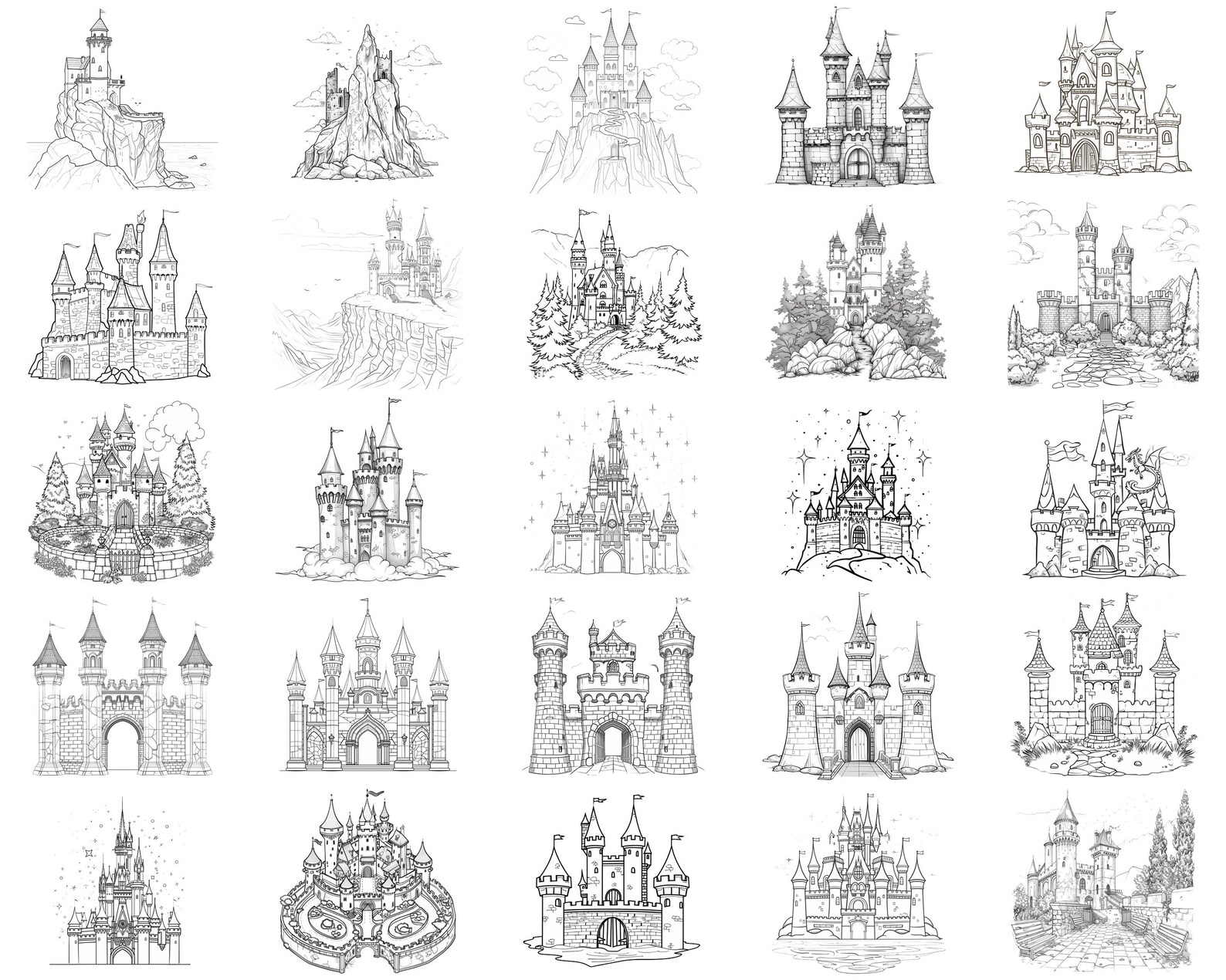 100+ Castle Procreate Stamps | Procreate Brushes | Instant Digital ...