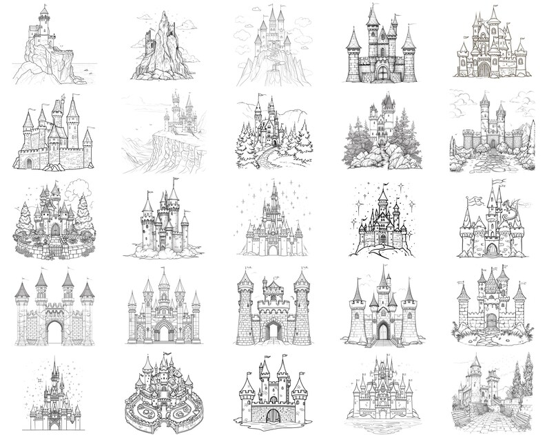 100+ Castle Procreate Stamps | Procreate Brushes | Instant Digital ...