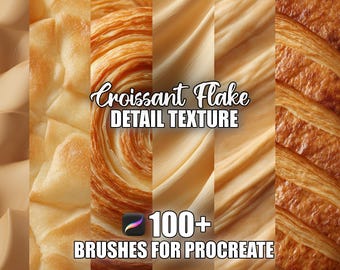 Pinceaux Procreate Texture Croissant : Détail des flocons, motifs transparents (téléchargement instantané)