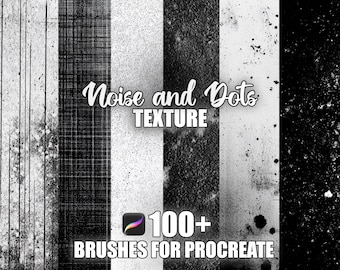 Pinceles de textura para Procreate: más de 100 patrones de ruido y puntos (descarga instantánea de archivo .brushset)