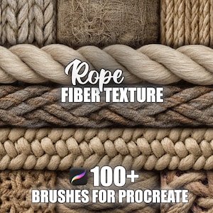 100+ Seilfaser-Textur Procreate Musterbürsten | Nahtlose Texturen Procreate Pinsel | Sofort Download