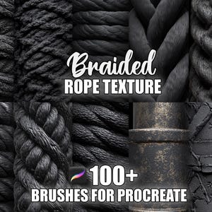 100+ geflochtene Seil Textur Procreate Muster Pinsel | Nahtlose Texturen Procreate Pinsel | Sofort Download