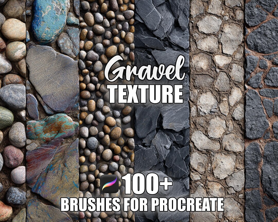 100+ Gravel Texture Procreate Pattern Brushes | Seamless Textures ...