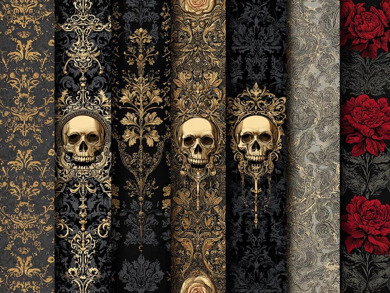 Gothic Texture Procreate Brushes: Seamless Patterns (instant Download ...