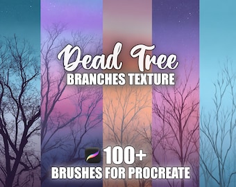 Brosses à texture de branches d'arbre mort pour procréer | Modèles sans couture (téléchargement instantané)