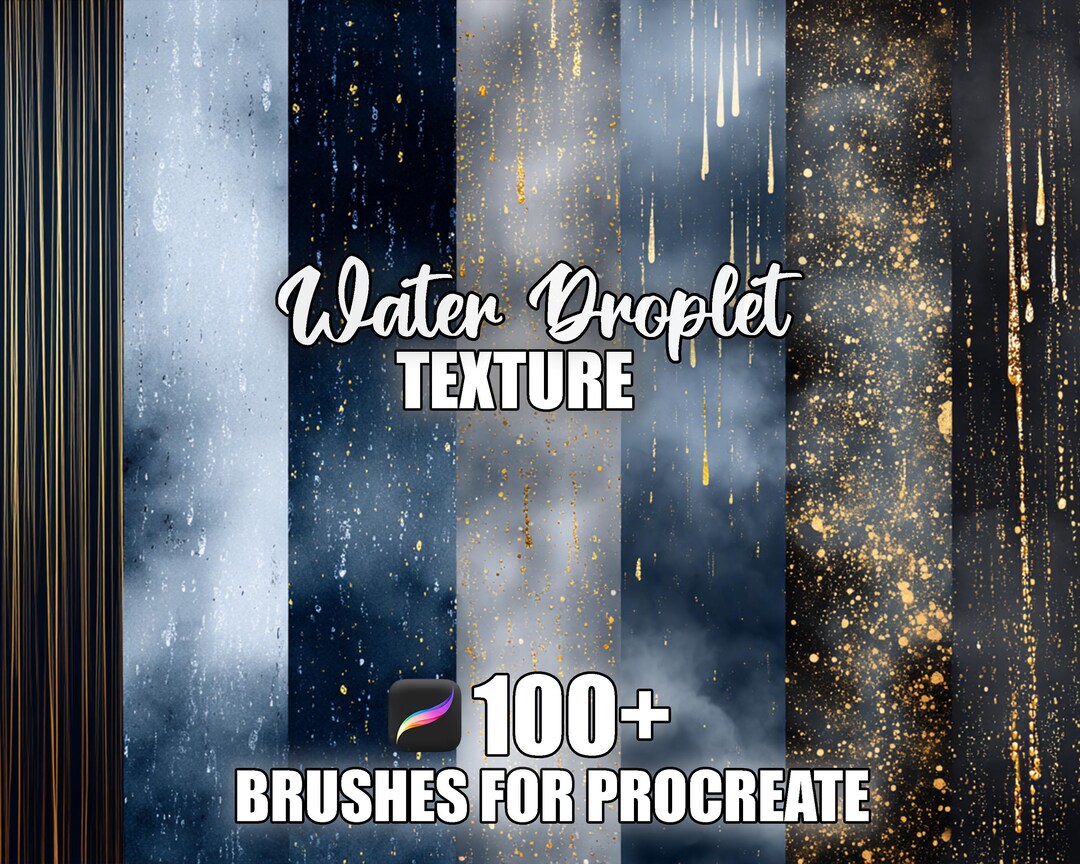 100+ Water Droplet Texture Procreate Pattern Brushes | Seamless ...