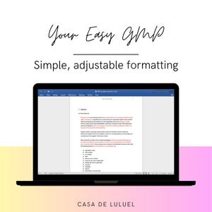 May include: A screenshot of a computer screen showing a document titled "GMP Templates - Easy to Use". The document is open in a word processing program and contains a section titled "Materials" with a list of information about raw materials.
