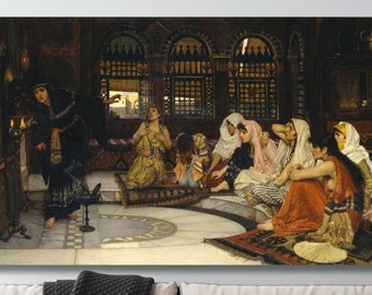 John William Waterhouse Consulting the Oracle 1884 Oil Painting, John William Waterhouse Artworks, John William Waterhouse Exhibition Prints