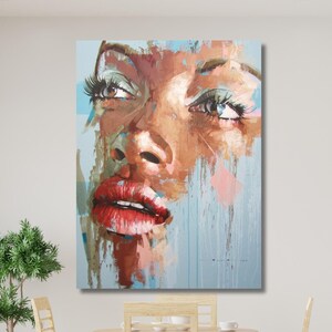 Beautiful African Woman Make Up Painting Canvas, African Woman Posters, African Woman Canvas Art, African Woman Wall Art, African Woman Arts