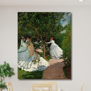Women in the Garden By Claude Monet Paintings, Claude Monet Wall Art, Claude Monet Artwork, Claude Monet Canvas Art, Claude Monet Poster Art