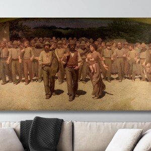 Giuseppe Pellizza da Volpedo The Fourth Estate 1901 Oil Painting Print Art, Volpedo Poster, Volpedo Painting, Volpedo Print Art Reproduction