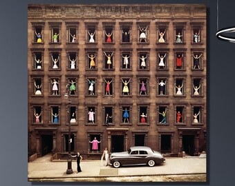 Girls in the Windows By Ormond Gigli Canvas Art , Ormond Gigli Canvas Wall Decor, Girls in the Windows Poster, NYC Models, Fassion Wall Art
