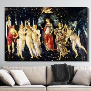 Sandro Botticelli 2 The Primavera Fine Art Print , Sandro Botticelli Print , Sandro Botticelli Wall Art Cancas, Sandro Botticelli Artwork