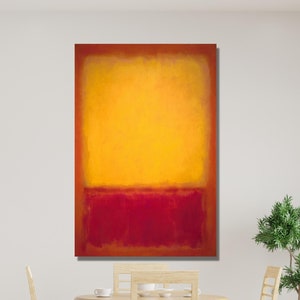 Mark Rothko Yellow And Red Oil Painting Prints, Mark Rothko Wall Art, Mark Rothko Print Art, Mark Rothko Exhibition Art, Mark Rothko Artwork