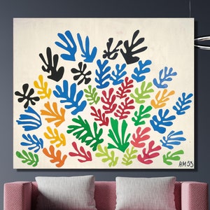 Henri Matisse La Gerbe Oil Painting Print,Henri Matisse Wall Art, Henri Matisse Artwork, Henri Matisse Exhibition, Henri Matisse Canvas Arts