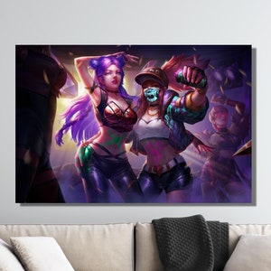 Arcane Jinx Poster, League Of Legends Poster, LoL Heroes Poster Wall Art Ready To Hang LOL Arcane Print, Arcane Party Poster, LoL Party art