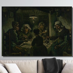 Vincent Van Gogh Dark Night Oil Painting Print, Vincent Van Gogh Artwork, Vincent Van Gogh Wall Art, Vincent Van Gogh Exhibition Canvas Arts