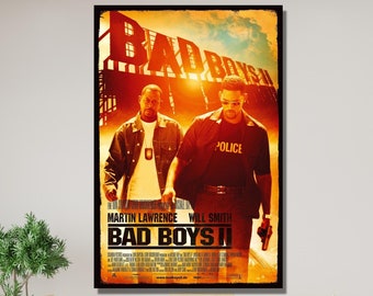 Arte de pôster de filme Bad Boys, arte em tela de filme Bad Boys, arte de impressão de filme Bad Boys, arte de parede de filme Bad Boys, impressões de arte de parede de pôster de tela de filme