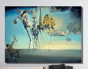 サルバドール・ダリ『聖アントニウスの誘惑』複製キャンバスボックス