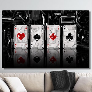 Kunst aan de muur pokerkaart, poster kunst pokerkaart, kunst print pokerkaart, canvas kunst pokerkaart, kunst aan de muur speelkaarten, poster canvas speelkaarten, poster canvas speelkaarten