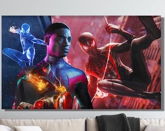 Miles Morales Poster Print, Spiderman Movie Posters, Spiderman Poster Print, Spiderman Print, Spiderman Movie Poster Print, Spiderman Canvas