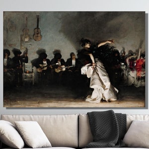 John Singer Dancing Woman Painting, John Singer Sargent Jaleo Very Rare Print, John Singer Sargent Print, John Singer Sargent Poster Canvas