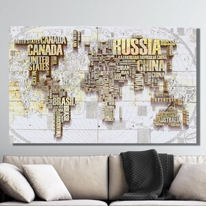 A arte de escrever arte em tela de mapa-múndi, a arte das letras, pôster de mapa-múndi, arte em tela de mapa-múndi, arte de pôster de mapa-múndi, arte de parede de mapa-múndi