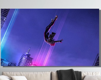 Miles Morales Poster Print, Spiderman Movie Poster , Spiderman Canvas Print, Spiderman Print, Spiderman Movie Poster Print, Spiderman Movies