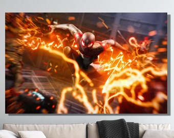 Spiderman Poster Prnt, Spiderman Leinwand, Spiderman Wandkunst, Spiderman Wohnkultur, Spider-Man Poster, Spider-Man Leinwand, fertig zum Aufhängen