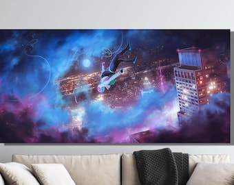 Poster di stampa di Gwen Stacy, poster di Miles Morales, poster di stampa di Spiderman, stampa di Spiderman, poster del film di Spiderman, tela di Spiderman
