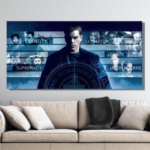 Jason Bourne Movie Wall Art, Jason Bourne Poster, Jason Bourne Canvas, Movie Poster Art, Jason Bourne Movie Print,Movie Art,Gift For Man